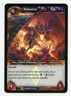 WOW World of Warcraft Sinestra Foil 160/220 Twilight of Dragons - Image 1