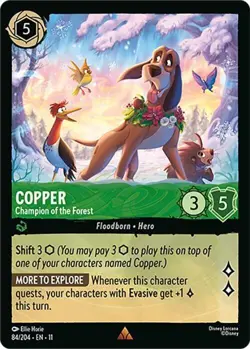 DISNEY LORCANA TCG - Winterspell - Copper - Champion of the Forest - Rare 84/204 - Image 1