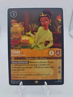 Disney Lorcana TCG Tiana Restaurant Owner Legendary Foil Azurite Sea, #16/204 - Image 1