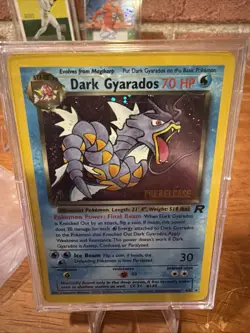 Pokemon Card TCG Dark Gyarados Holo Rare Card 8/82 Prerelease - Image 1