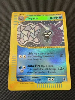 Pokemon Card - Cloyster 8/165 Expedition Base Set Reverse Holo Rare - Image 1