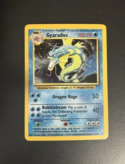 Pokemon Gyrados Holo Rare TCG Card 6/102 Base Set NM - Image 1