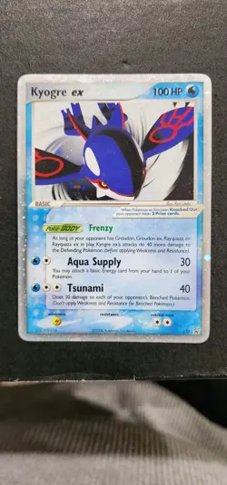 Pokemon TCG Kyogre EX 037 Holo Black Star Promo Card - Image 1
