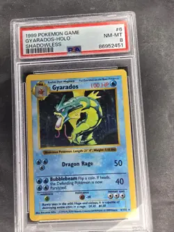 Pokemon Card Base Set Shadowless Gyarados Holo CGC 8 Rare Pokemon 1999 - Image 3