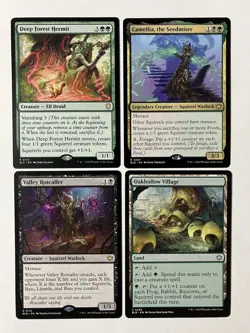 MTG Commander Squirrel Cards Valley Rotcaller Camellia Hermit Oak-hollow Lot X4 - Image 1