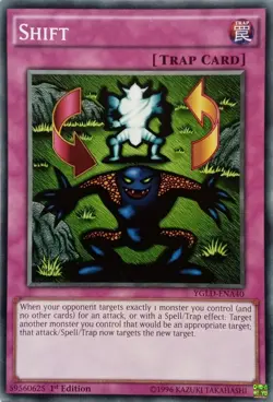 YGLD-ENA40 SHIFT COMMON 1ST EDITION YuGiOh CARD - Image 1