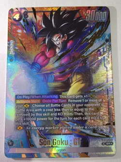 Son Goku : GT FB09-100 SR Alternate Art Dual Evolution Dragon Ball Card English - Image 1