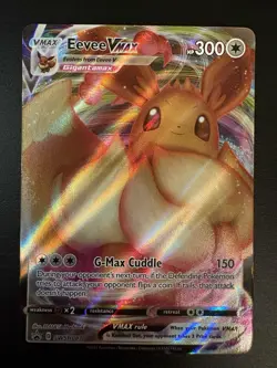 Eevee VMAX SWSH087 Full Art Ultra Rare Black Star Promo Pokemon Card NM - Image 1