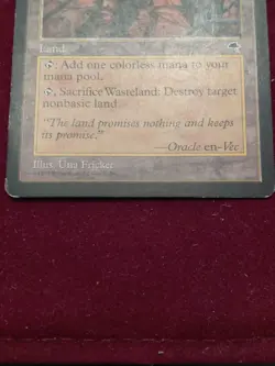 Wasteland Tempest 1997 MTG Land Card NM/EX Una Fricker - Image 2