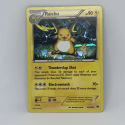 Pokemon Card Raichu Breakthrough Cracked Ice Holo Rare 49/162 LP - Image 1