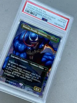 PSA 10 - Venom Deadly Devourer #22 FOIL Scene Borderless Showcase MTG Spider-man - Image 3