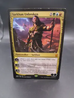 MTG Sarkhan Unbroken Dragons of Tarkir HP/Damaged -Legendsonmain - Image 1
