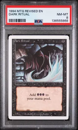 DARK RITUAL Revised PSA 8 Vintage MTG [Nostalgium] - Image 1