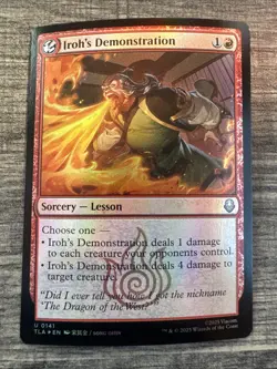 Iroh’s Demonstration - 141 - MTG Avatar: The Last Airbender -Uncommon - FOIL - Image 1