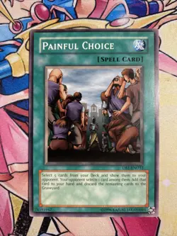 YuGiOh Painful Choice - DB1-EN033 - Common - LP/VLP (TG) - Image 1