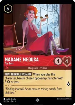 Disney Lorcana TCG - Into the Inklands - Madame Medusa - The Boss 112/204 - Image 1