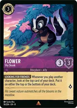Disney Lorcana TCG - Reign of Jafar - Flower Shy Skunk Rare 76/204 - Image 1