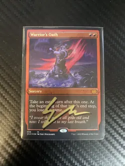 Warrior's Oath (Foil Etched) Double Masters 2022 Foil - Signed By Artist - Image 1