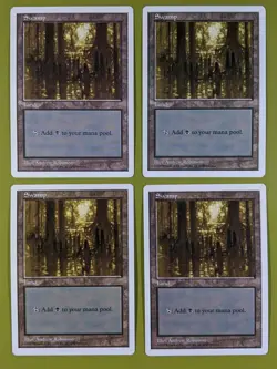 Swamp (438) x4 Fifth Edition 5th 4x Magic the Gathering MTG White Border - Image 1