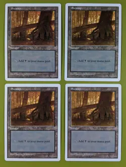 Swamp (440) x4 Fifth Edition 5th 4x Magic the Gathering MTG White Border - Image 1