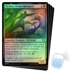 FOIL RISHKAR, PEEMA RENEGADE X4 Commander Masters Magic MTG MINT CARD - Image 1