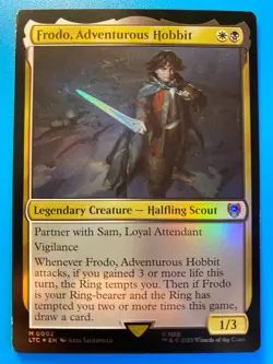 MTG 1x FOIL Frodo, Adventurous Hobbit 2 Lord of the Rings Magic Gathering x1 NM - Image 1