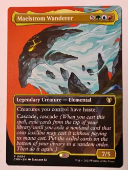 Maelstrom Wanderer MTG, Commander Masters, Extended Art, Rare, NM - Image 1