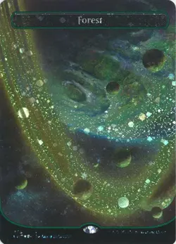 MTG Unfinity - Forest 495 (Galaxy Foil) - Image 1