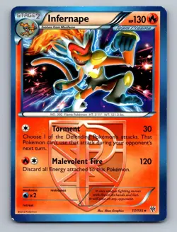 Infernape 17/135 Holo Rare Plasma Storm Pokemon Lightly Played - Image 1
