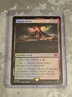 1x Mount Doom, 0754 Art Foil, Lord of the Rings, MTG NM - Image 1