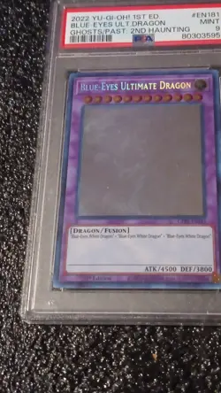 Konami Yu-Gi-Oh! Blue-Eyes Ultimate Dragon Ghost Rare 1st Ed GFP2-EN181 PSA 9 - Image 1