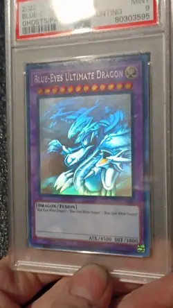 Konami Yu-Gi-Oh! Blue-Eyes Ultimate Dragon Ghost Rare 1st Ed GFP2-EN181 PSA 9 - Image 2