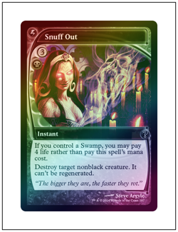 1x Snuff Out, Future Sight Frame Foil, Mystery Booster 2, Magic MTG NM - Image 1