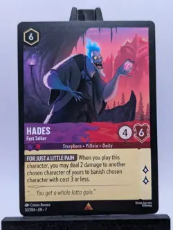 Hades Fast Talker 52/204 Archazia's Island Disney Lorcana - Image 1