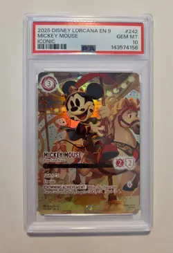 PSA 10 Mickey Mouse Brave Little Prince #242/204 Iconic Disney Lorcana EN Fabled - Image 4