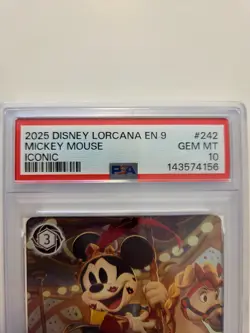 PSA 10 Mickey Mouse Brave Little Prince #242/204 Iconic Disney Lorcana EN Fabled - Image 5