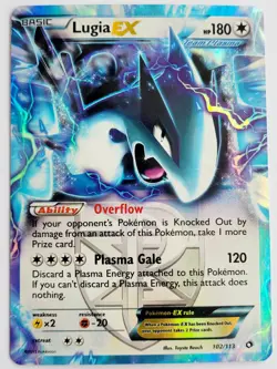 Lugia EX 102/113 2013 B&W Legendary Treasures Pokemon Card TCG Holo Rare - NM - Image 1