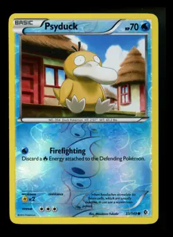 Psyduck 33/149 Boundaries Crossed 2012 Reverse Holo Pokemon Card TCG - Image 1
