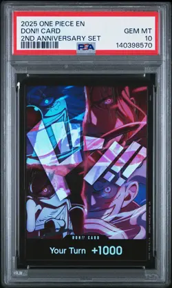 2025 ONE PIECE ENGLISH VERSION 2ND ANV SET DON!! CARD PSA 10 - Image 1