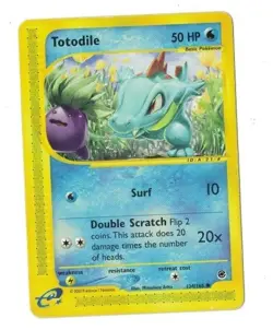 NM Pokemon card Totodile Expedition Base Set 134 134/165 2002 - Image 1