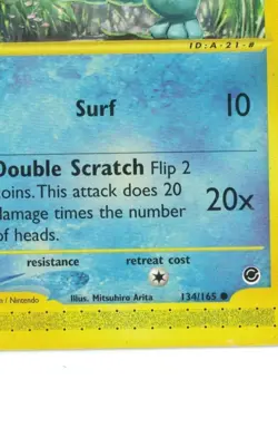 NM Pokemon card Totodile Expedition Base Set 134 134/165 2002 - Image 3