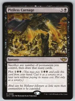 Pitiless Carnage R Outlaws of Thunder Junction #98 NM Normal - Image 1