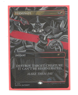 TERMINATE FOIL Secret Lair Play Promo English Magic DCI NM MTG 1427 - Image 1