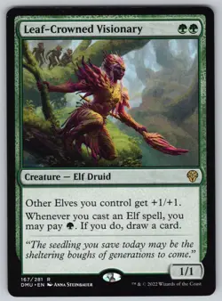 Leaf-Crowned Visionary R Dominaria United #167 NM Normal - Image 1