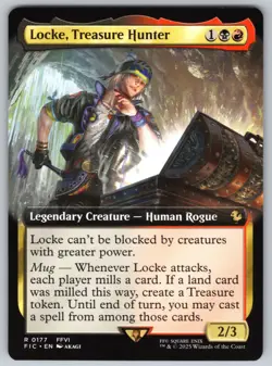 Locke, Treasure Hunter (Extended Art) R Commander: FINAL FANTASY #177 NM Normal - Image 1