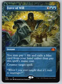 Force of Will (Borderless) M Dominaria Remastered #418 NM Normal - Image 1