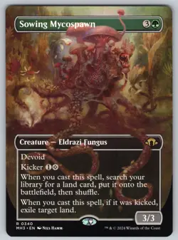 Sowing Mycospawn (Borderless) R Modern Horizons 3 #340 NM Normal - Image 1