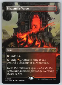 Blazemire Verge (Borderless) R Duskmourn: House of Horror #329 NM Normal - Image 1