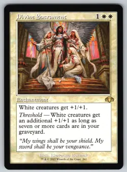 Divine Sacrament (Retro Frame) R Dominaria Remastered #262 NM Normal - Image 1