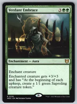 Verdant Embrace R Commander: Wilds of Eldraine #136 NM Normal - Image 1